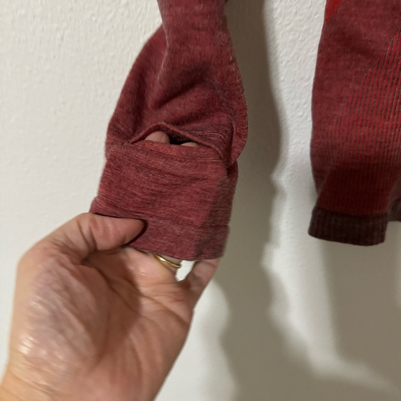 CEP Ski Touring Base Shirt Red Wool Cashmere Blend Long Sleeve Base Layer NWT-L - Picture 10 of 15